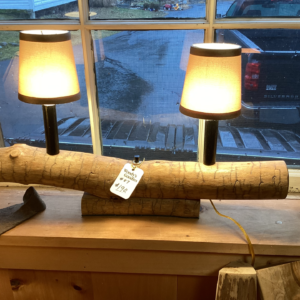 Twin Lamps with Driftwood Pieces 20" by 13"